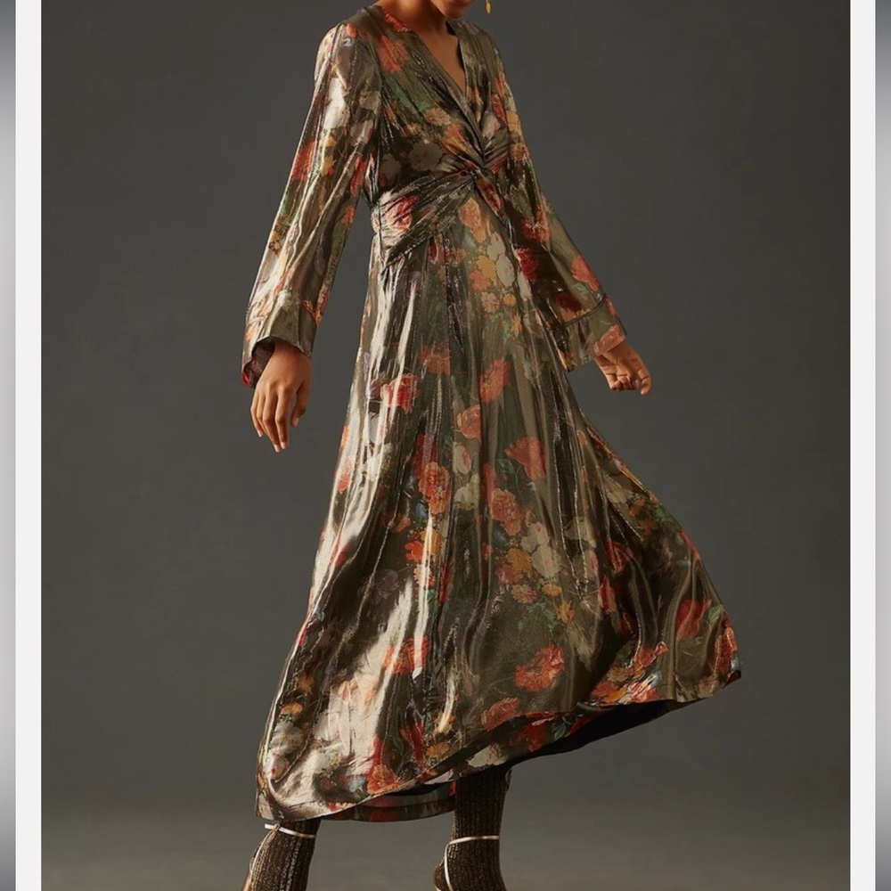 Anthropologie Caballero Deep V-Neck
Maxi Dress